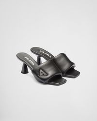 Prada - Soft Padded Nappa Sandals - Lyst