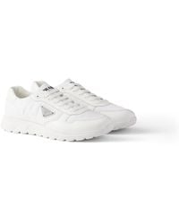 Prada - Prax 01 Re-Nylon And Brushed Leather Sneakers - Lyst