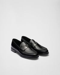 Prada - Loafers Aus Leder - Lyst