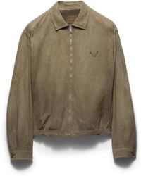 Prada - Jacke Aus Wildleder, Herren, Größe - Lyst