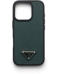 Prada - Saffiano Leather Case For Iphone 16 Pro Max - Lyst