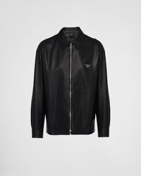 Prada - Nappa Leather Blouson Jacket - Lyst