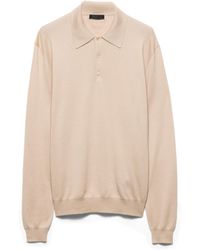 Prada - Cashmere And Silk Polo Shirt - Lyst