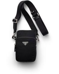 Prada - Re-Nylon And Saffiano Leather Smartphone Case - Lyst
