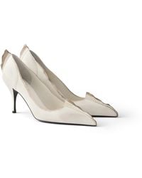 Prada - Zapatos De Tacón De Piel Envejecida, Mujer, Talla - Lyst