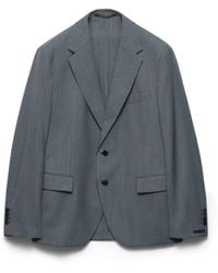 Prada - Single-Breasted Wool Jacket - Lyst