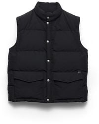 Prada - Technical Fabric Down Vest - Lyst