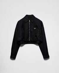 Prada - Re-Nylon Cropped Nylon Jacket - Lyst