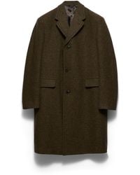 Prada - Single-Breasted Wool Coat - Lyst