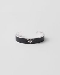 Prada - Bracelet Jonc En Argent - Lyst