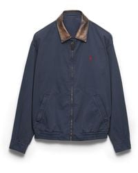 Prada - Veste En Coton Agrémentée De Détails En Cuir, Homme, Taille - Lyst