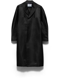 Prada - Single-Breasted Double Satin Coat - Lyst