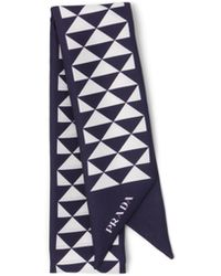 Prada - Foulard Con Stampa - Lyst