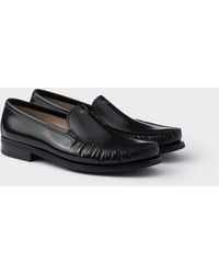 Prada - Loafer Aus Gebürstetem Leder - Lyst