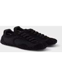 Prada - Montecarlo Re-Edition 2005 Suede And Mesh Sneakers - Lyst