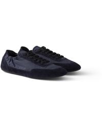 Prada - Re-Nylon And Suede Collapse Sneakers - Lyst