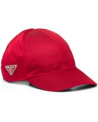 Prada Cappello Da Baseball In Re-nylon - Rosso