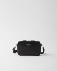 Prada - Brique Saffiano Leather Bag - Lyst