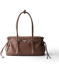 Prada - Bonnie Medium Antiqued Leather Tote Bag - Lyst