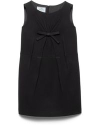 Prada - Natté Fabric Mini-Dress - Lyst