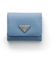 Prada - Small Saffiano Leather Wallet - Lyst