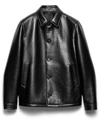 Prada - Giacca nera in nappa - Lyst