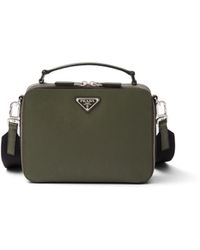 Prada - Brique Medium Saffiano Leather Bag - Lyst