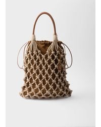Prada - Cotton Cord Macramé Tote Bag - Lyst