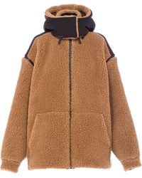 Prada - Double Fleece And Recycled Technical Fabric Jacket - Lyst