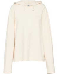 Prada - Sudadera De Felpa De Algodón Con Capucha - Lyst