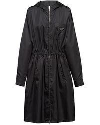 Prada - Imperméable À Fermeture Dissimulée - Lyst