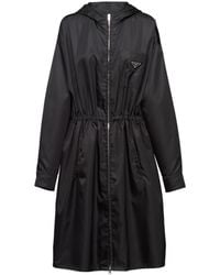 Prada - Imperméable À Fermeture Dissimulée - Lyst