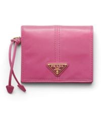 Prada - Small Leather Wallet, Peony - Lyst