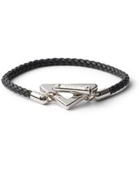 Prada - Braided Nappa Leather Bracelet - Lyst