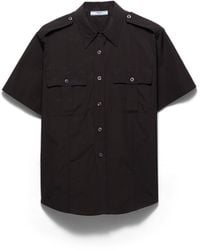Prada - Short-Sleeved Poplin Shirt - Lyst