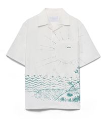 Prada - Bowling-Hemd Aus Bedruckter Baumwolle, Herren, Größe - Lyst