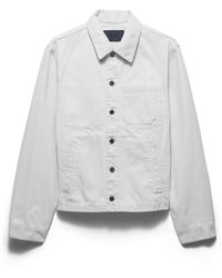 Prada - Denim Blouson Jacket, Sky - Lyst