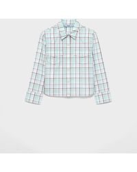Prada - Chemise À Carreaux En Coton - Lyst