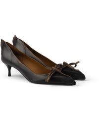 Prada - Zapatos De Tacón De Piel Envejecida, Mujer, Talla - Lyst