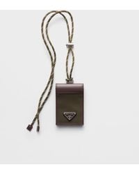 Prada - Porte-Cartes Speedrock En Re-Nylon Et Cuir Avec Bandoulière - Lyst