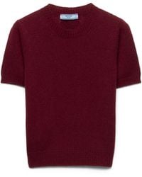 Prada - Short-Sleeved Cashmere Sweater - Lyst