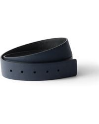 Prada - Reversible Saffiano Leather Belt Strap - Lyst