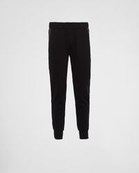 Prada - Sweatpants With Re-Nylon Details - Lyst