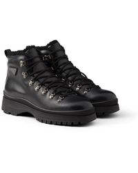 Prada - Brixxen Leather Booties Size 6 - Lyst
