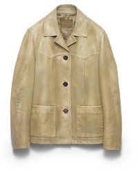 Prada - Nappa Leather Jacket - Lyst