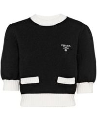 Prada - Contrast-Trim Sweater - Lyst