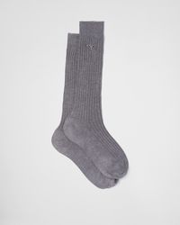 Prada Socken Aus Baumwolle - Grau
