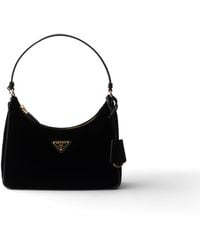 Prada - Re-Edition 2005 Velvet And Saffiano Mini Bag - Lyst