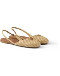 Prada - Crochet Slingback Ballerinas - Lyst