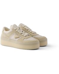 Prada - Downtown Bold Re-Nylon And Suede Sneakers - Lyst